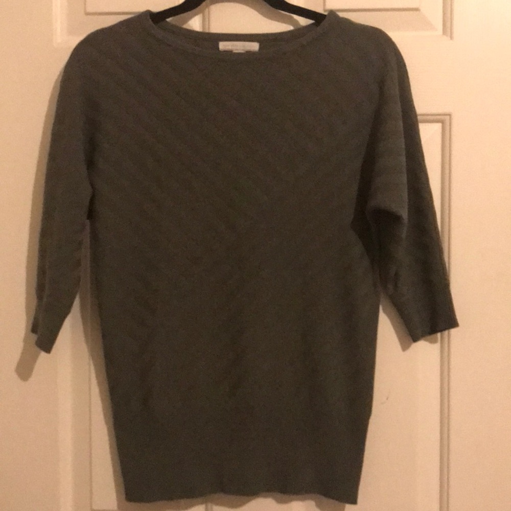 Gray business casual blouse